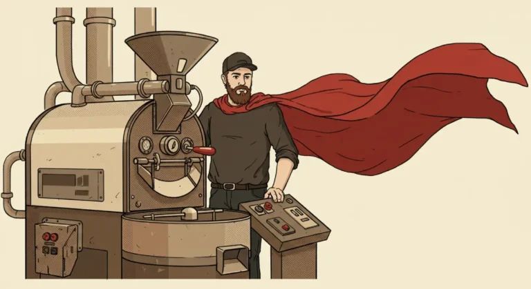 coffee roaster as a super hero